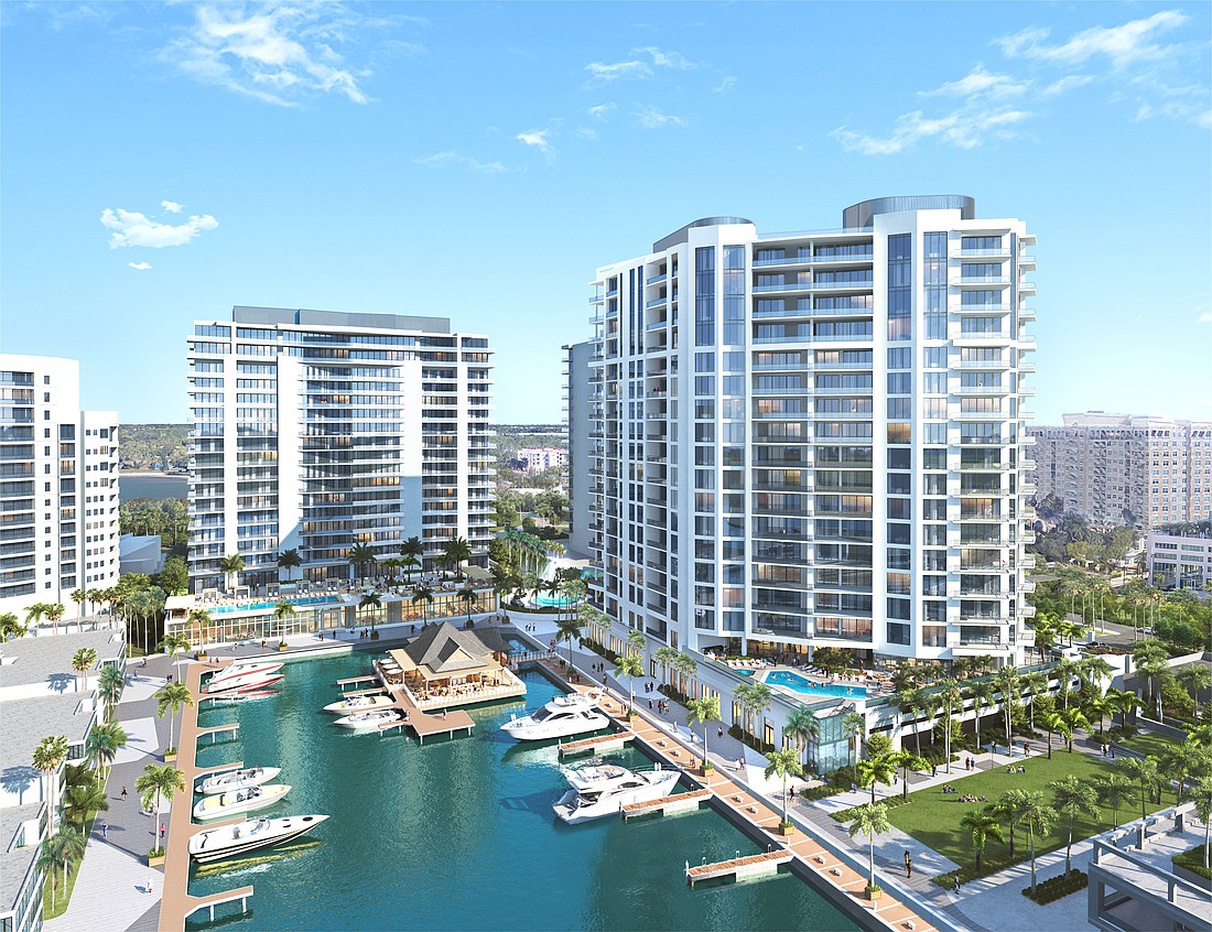 Construction of Ritz-Carlton Residences, Sarasota Bay in The Quay is expected to be completed in late 2026.