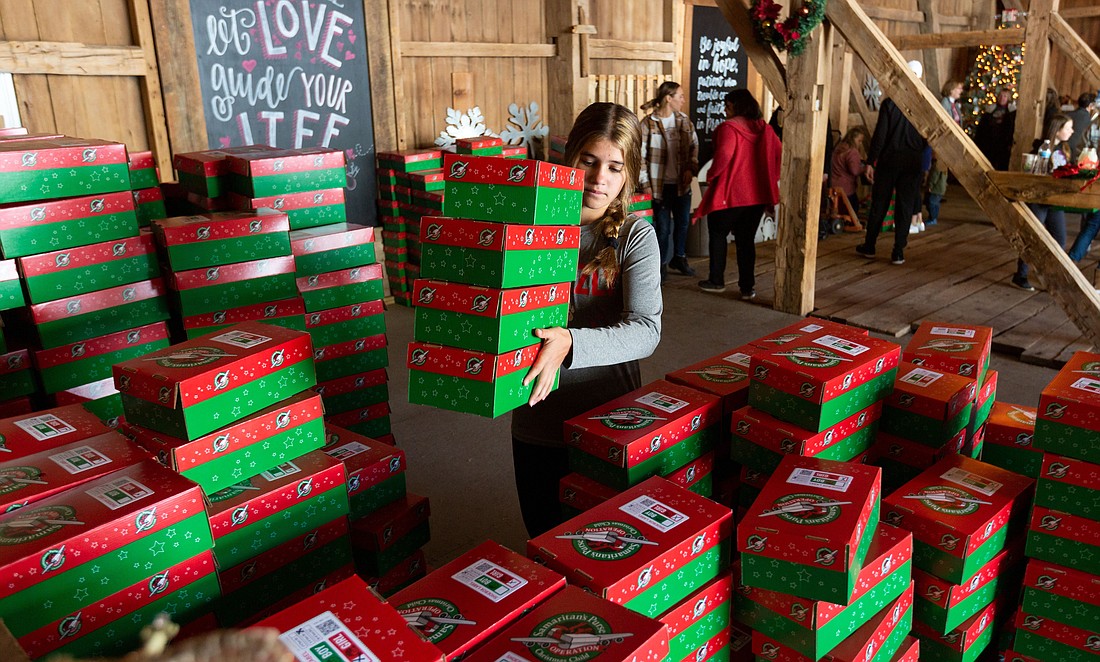 Individuals, families and groups can pack a shoebox filled with gifts and drop it off locally at First Baptist Church of Palm Coast or Coquina Presbyterian Church (PCA) in Ormond Beach. Courtesy photo