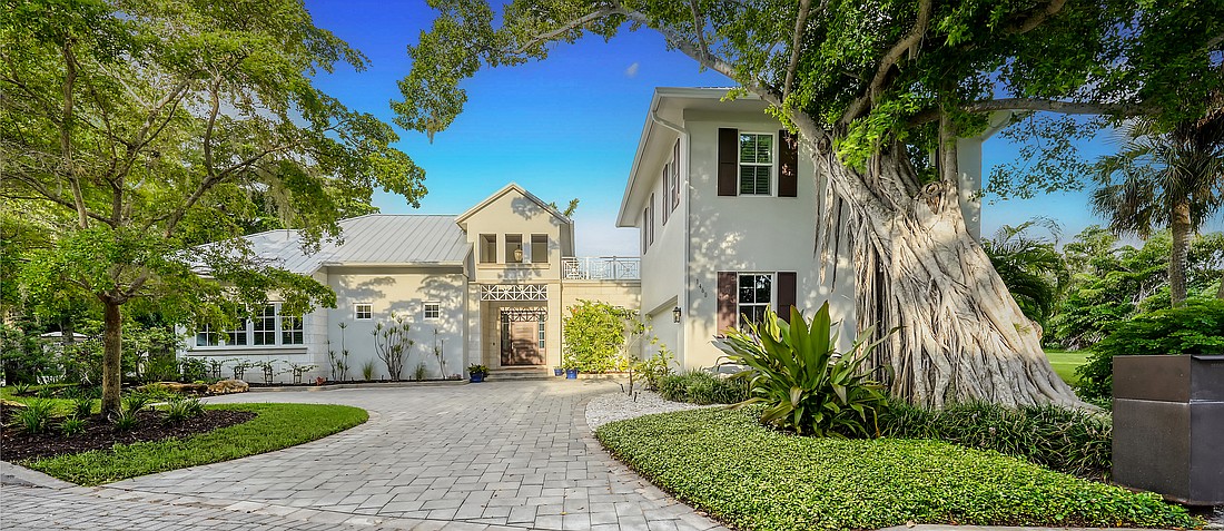 The home at Oyster Bay Landings was built in 2015 and has three bedrooms, four-and-a-half baths, a pool and 4,030 square feet of living area.