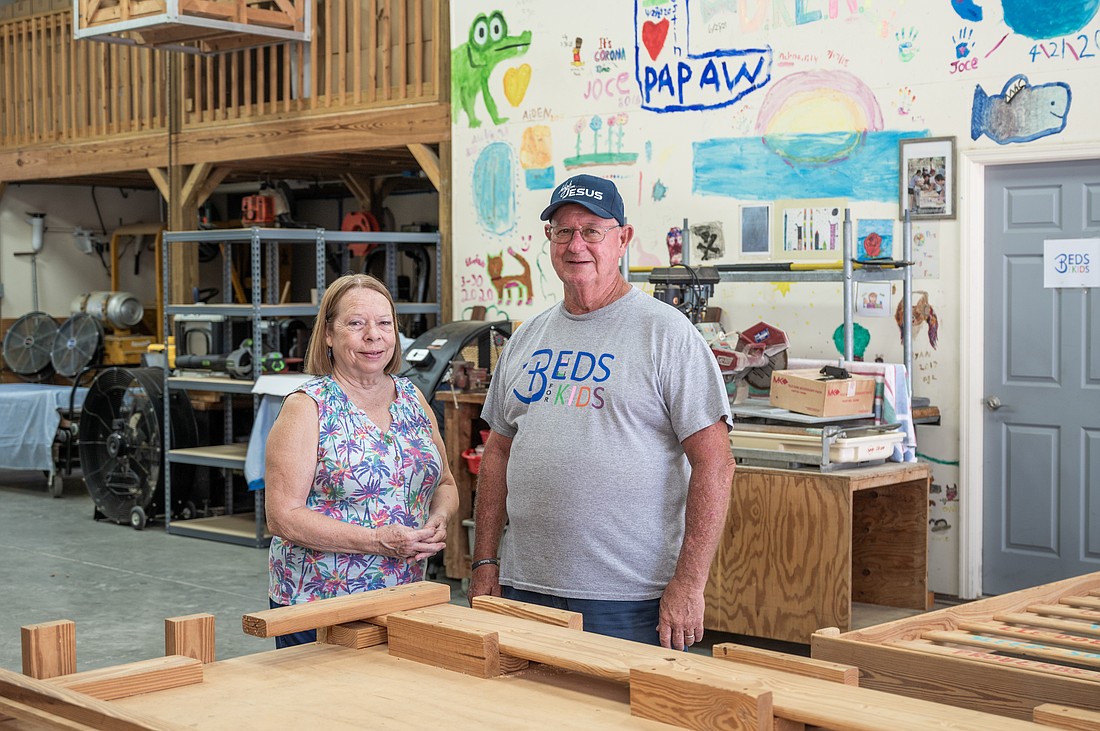 Mark and Brenda Coates have been helping run Beds for Kids for several years from their east Manatee County home.