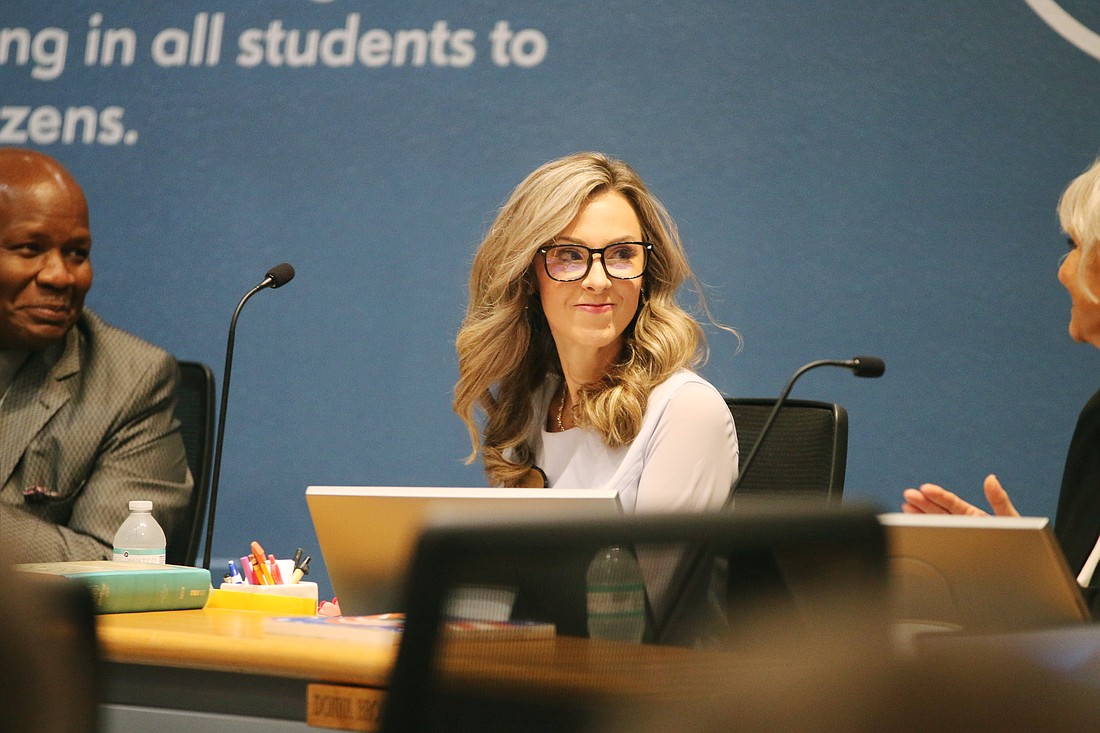 District 3 School Board member Jessie Thompson is elected as chair. Photo by Jarleene Almenas