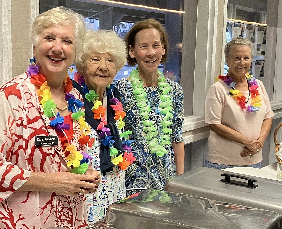 Karen Gardiner, Patty Buck, Karen Fors and Ann Quackenbush at the Christ Church Welcome Back Party.