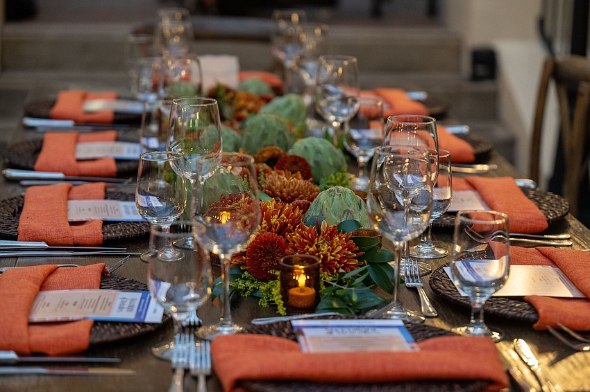 Guests of Moonlight & Melodies enjoyed performances and dinner in the Sarasota Opera's courtyard.