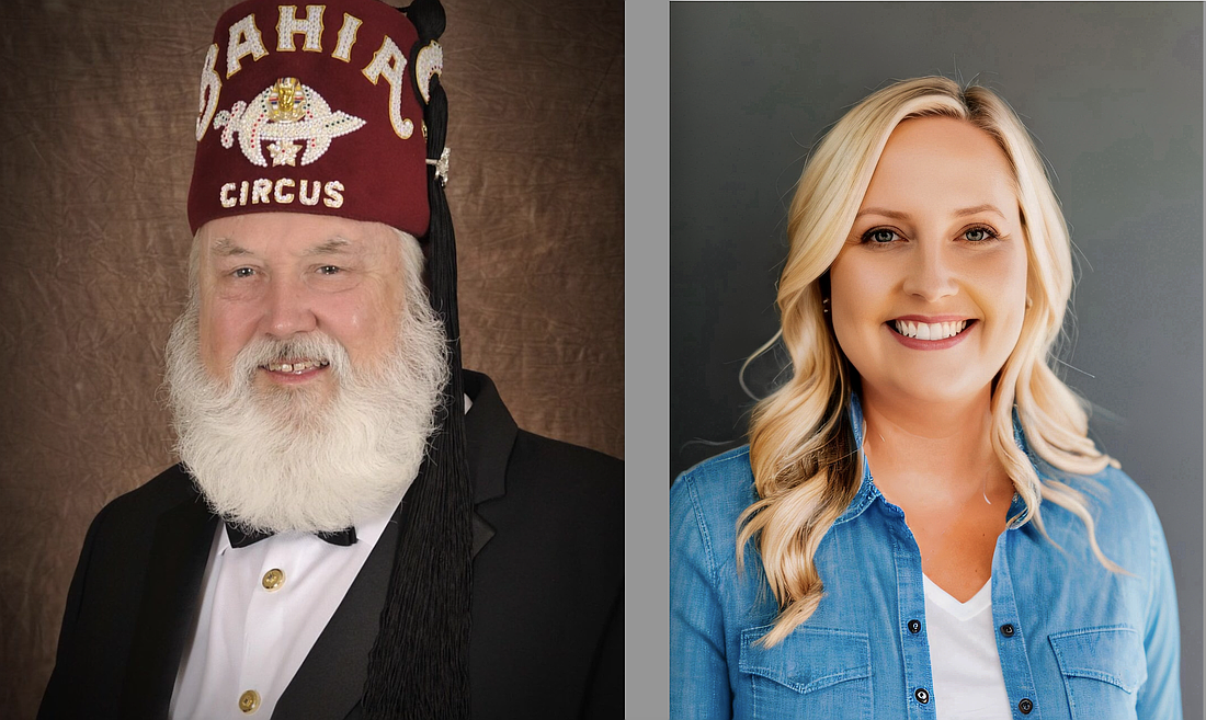 John C. Stewart Jr., left, of Winter Garden, was honored with the title of Kentucky Colonel for giving back to his community. Taylor Ulman-Stewart Davis, formerly of Winter Garden, was named a Kentucky Colonel for her work in her community.