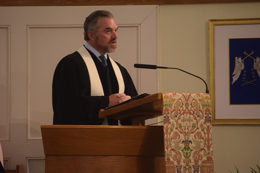 The Rev. Brock Patterson read one of the scripture readings at the Interfaith service,