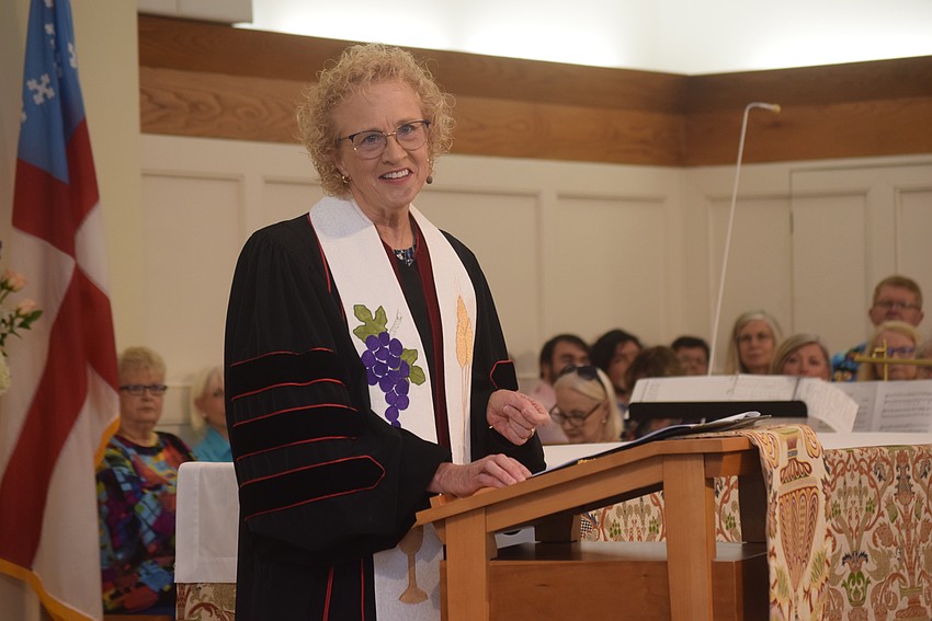 The Rev. Julia Piermont of Christ Church of Longboat Key gave the sermon at the Interfaith service.