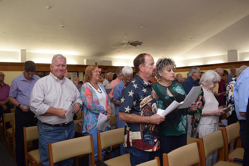 Members from the six houses of worship on Longboat Key and St. Armands Circle overflowed All Angels By the Sea Episcopal Church.