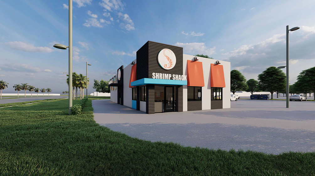 A rendering of the new Shrimp Shack Seafood Kitchen at 14440 Beach Blvd.