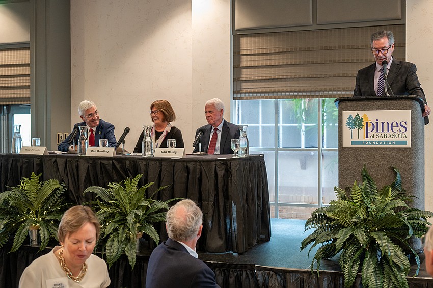  The Wit and Wisdom Panel included Rick Piccolo, Rae Dowling and Dan Bailey, with Ray Collins moderating.