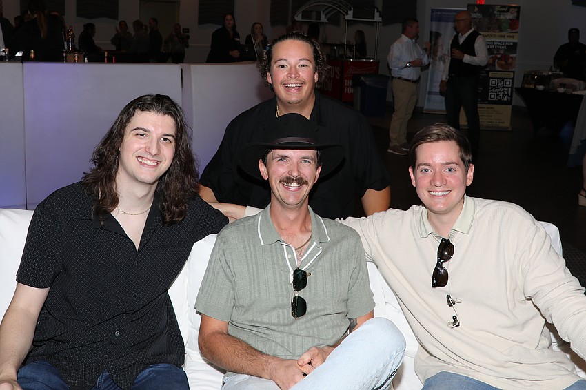 Live music is provided by the Venice based Occasions Band: Andrew Chalaire, Chip Stevens, Bobby Pinkerton and in back, Luke Li.