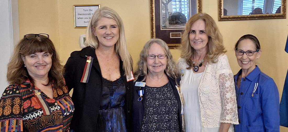 New members Marie Rasmussen and Kelly Kwiatek, with Denise Sikes, Karen Knowles and Susan Demorsky. Courtesy photo