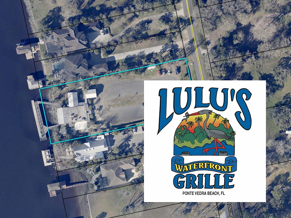 The former Lulu’s Waterfront Grille in Ponte Vedra Beach is at 301 N. Roscoe Blvd. along the Intracoastal Waterway and sits on 1.34 acres.