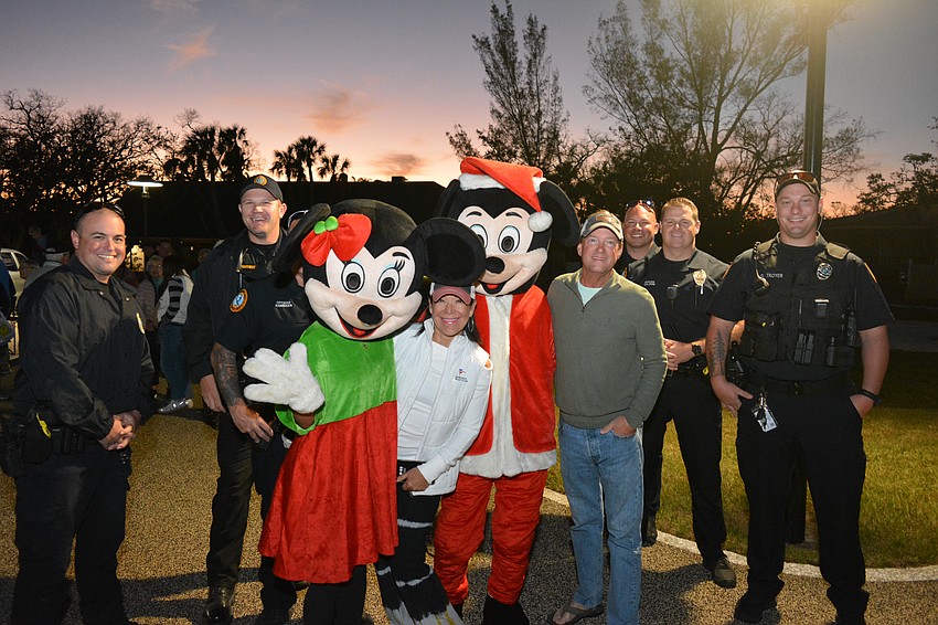 Mickey and Minnie Mouse also made an appearance at Light Up Longboat 2024.