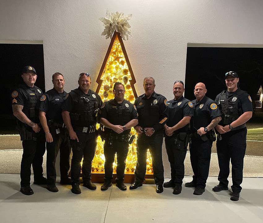 A group of officers from the Longboat Key Police Department showed up to Light Up Longboat 2024.