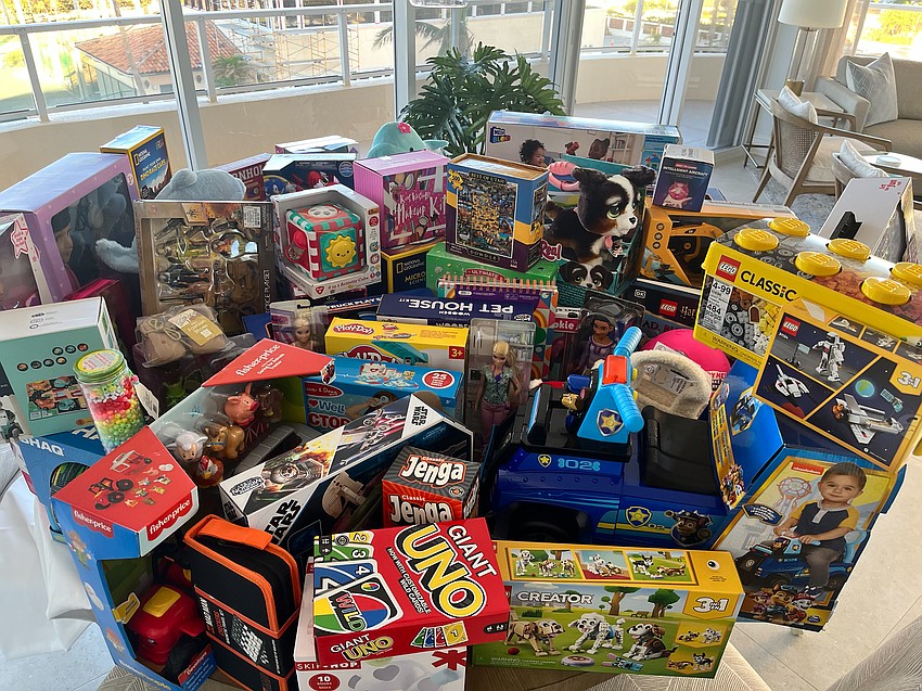 During Light Up Longboat 2024, the Rotary Club of Longboat Key collected a record number of toys to donate to Hope Family Services in Bradenton.