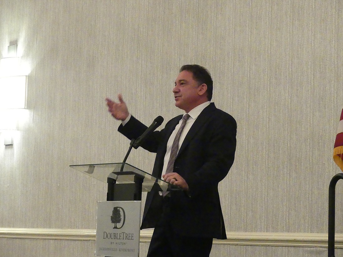 The Florida Bar President Roland Sanchez-Medina Jr. addressed the Jacksonville Bar Association on Nov. 21.