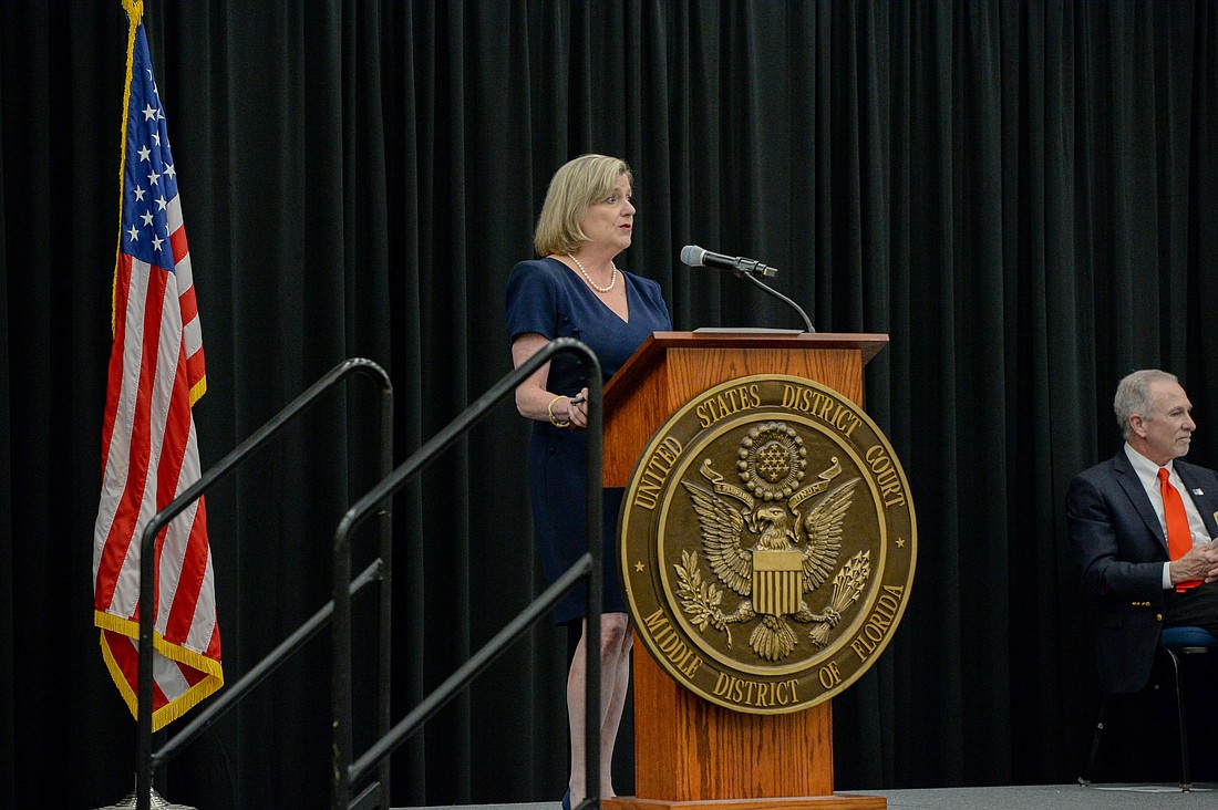 U.S. District Court, Middle District of Florida, Chief Judge Marcia Morales Howard administered the Oath of Allegiance to 49 new American citizens at a ceremony Nov. 19 at the University of North Florida.