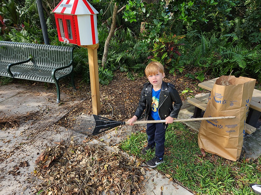 Charlie McInnis was a big help during the Laurel Park clean up on Saturday, Nov. 30.