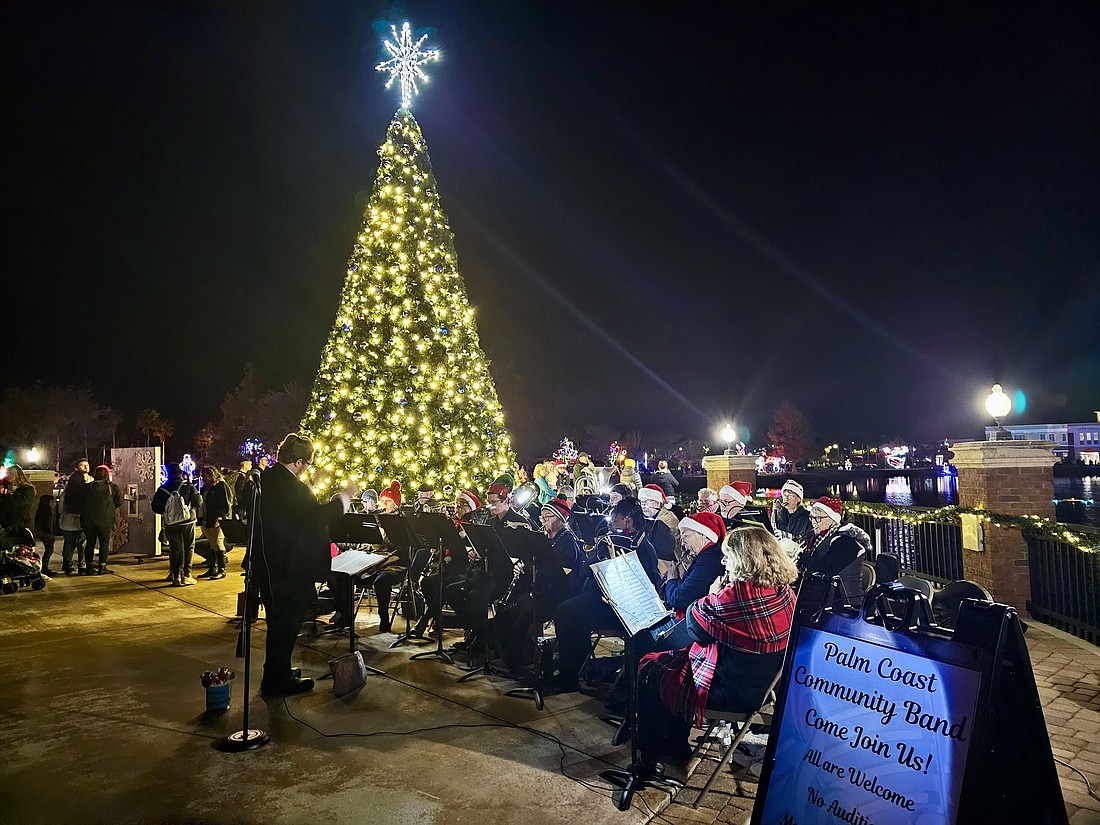 Palm Coast's Christmas tree at the 2024 Tree Lighting Ceremony. Photo by Sierra Williams