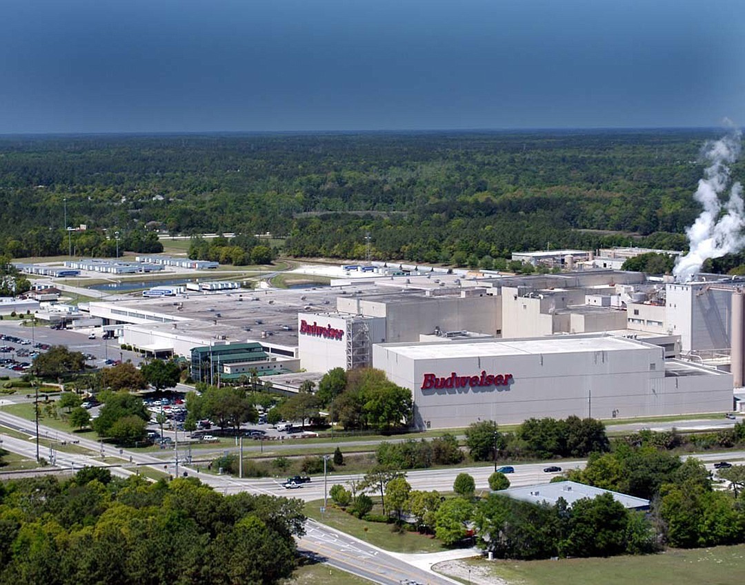 The Anheuser-Busch brewery at 111 Busch Drive in North Jacksonville.