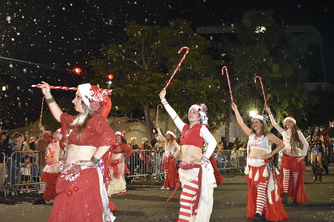 The parade helped usher in the holiday season.