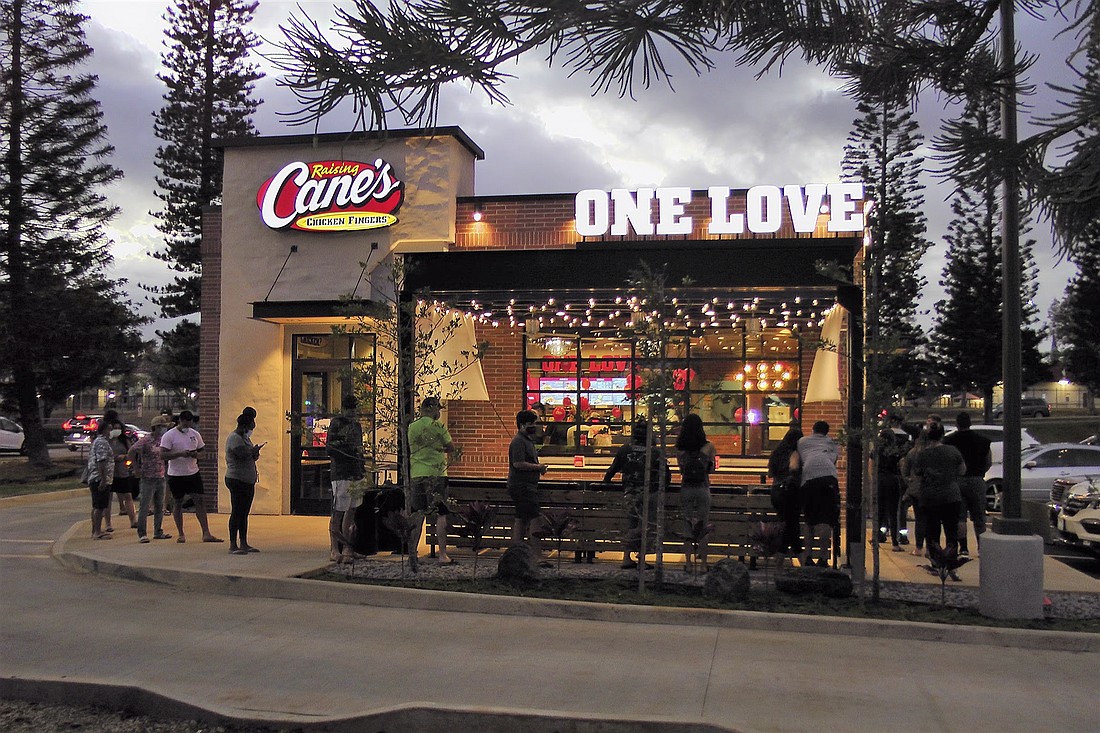 Raising Cane’s Chicken Fingers plans a restaurant at 8308 Merchants Way at southwest Argyle Forest Boulevard and Merchants Way between Gator’s Dockside and Bank of America in front of Epic Theatres. This Raising Cane's is in  Mililani, Hawaii.