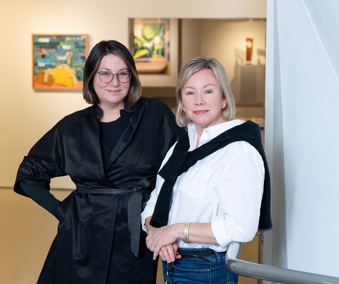 Mary Davis Wallace (left) is the new board chair of Art Center Sarasota and Katherine Ceaser has been named executive director.