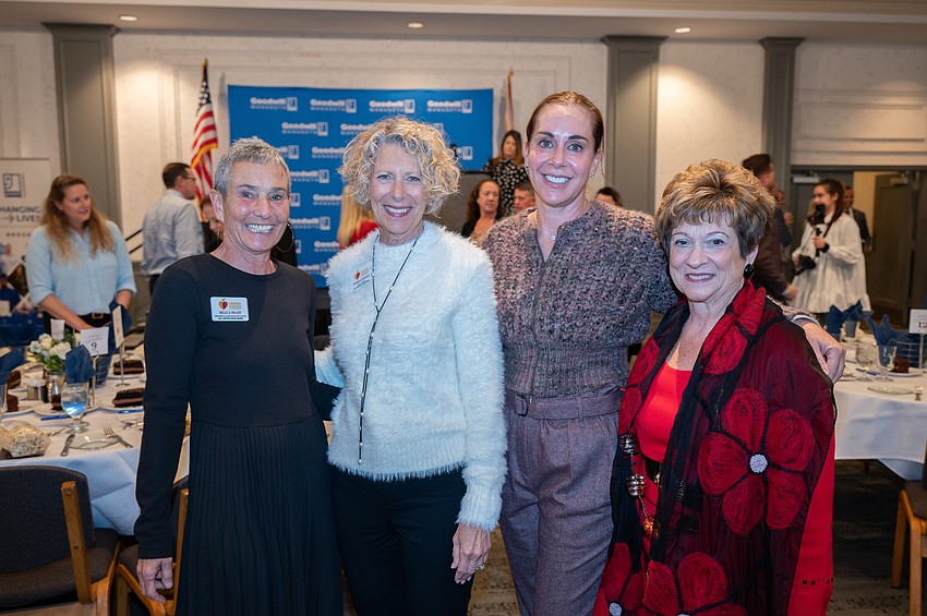 Award recipent Nelle Miller, Patricia Courtois, Terri Vitale and Janice Zarro