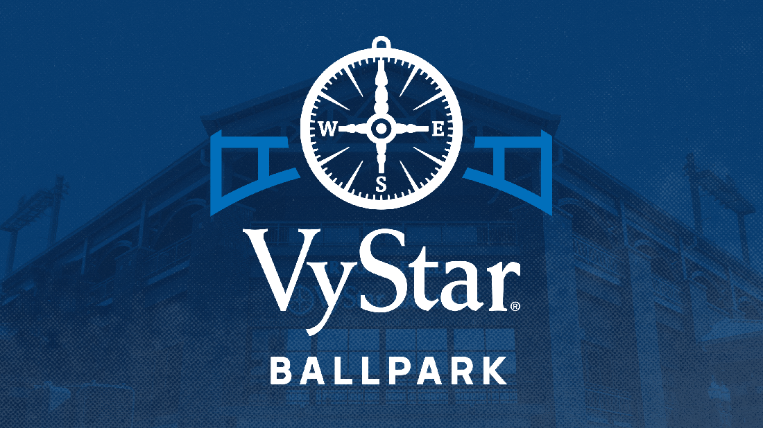 The logo for VyStar Ballpark, the former 121 Financial Ballpark. It is the home of the Jacksonville Jumbo Shrimp.