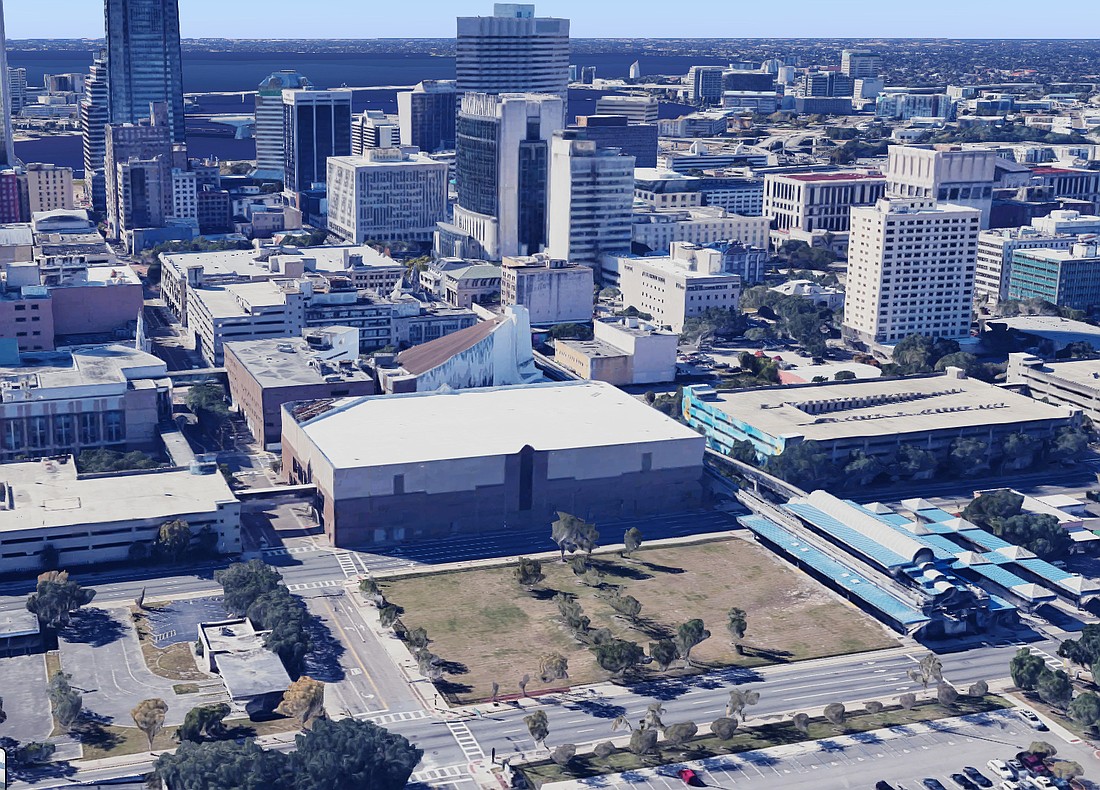 Gateway Jax wants to replace the NoCo Center at 712 N. Hogan St. with apartments and a grocery store. It is the former First Baptist Church main auditorium.