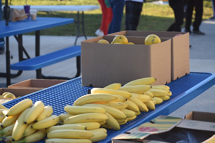 Plenty of food was on hand for runners to fuel up before and after their 5K run on Saturday morning at The Haven of Sarasota.