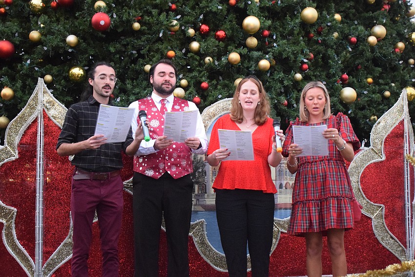 Singers from St. Armands Key Lutheran Church led the crowd in Christmas Carols.