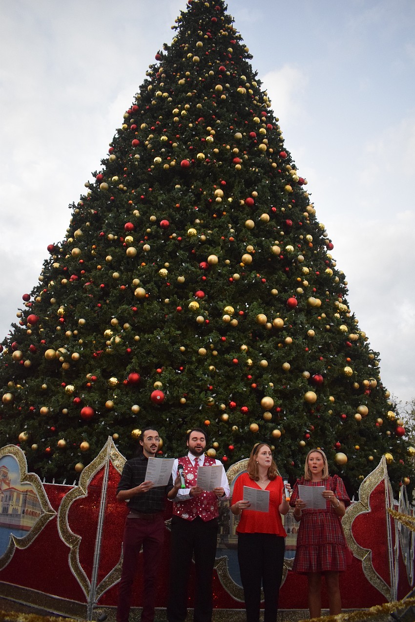 Singers from St. Armands Key Lutheran Church led the crowd in Christmas Carols.