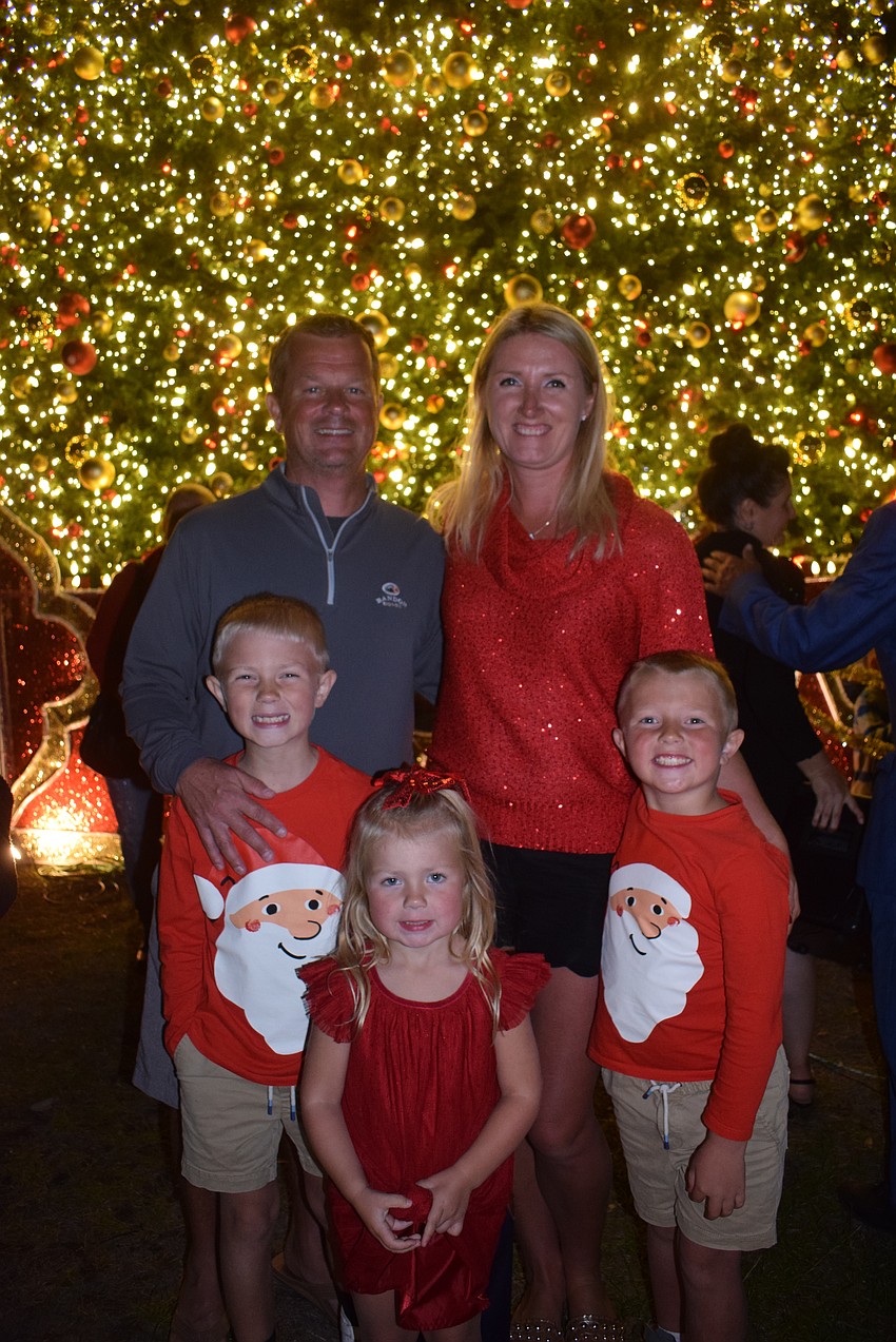 Darin, Nick, Sophia, Katie and Alex travel from Chicago every year for the St. Armands tree lighting.