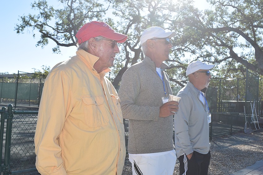 Andy Sawyer, Ron Plashkes and Ken Coates volunteered at the Masters Clay Courts National Tennis Tournament.