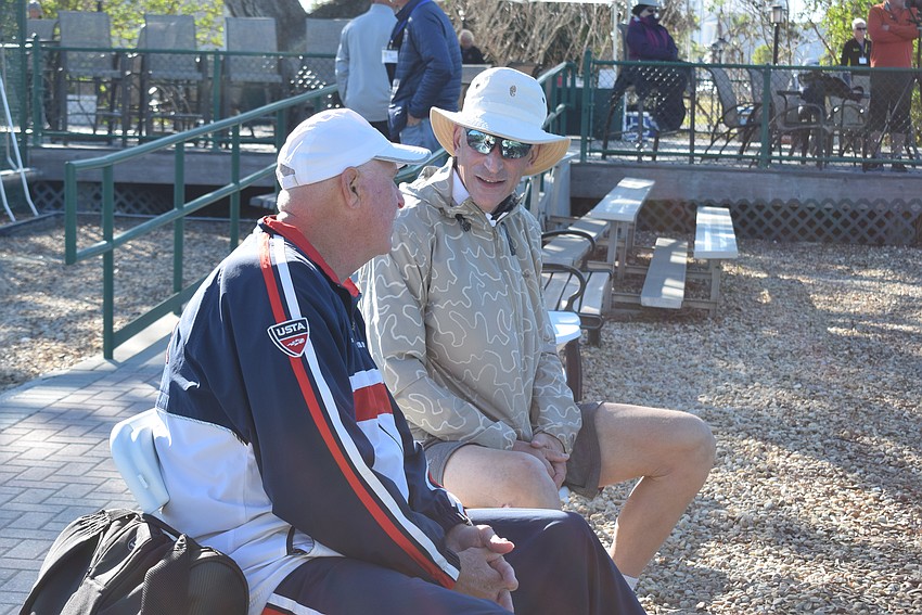 Tom Smith and Adam Rosen watched the Saturday finals of the Masters Clay Courts National Tennis Tournament