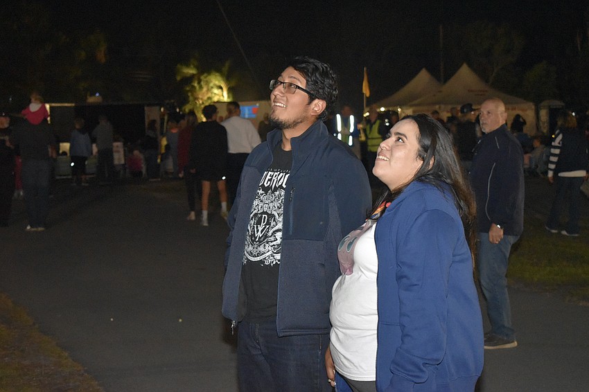 David and Elizabeth Espinal admire the RE/MAX balloon.
