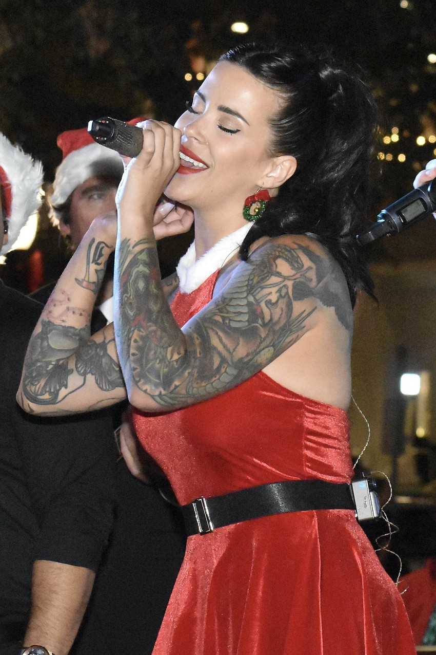 Autumn Tselios leads the band The Rockefellers.