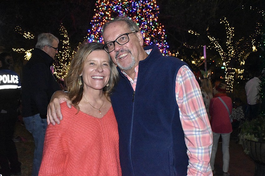 Debra Ashby and David Collins enjoyed having the tree for their first Christmas in Sarasota.