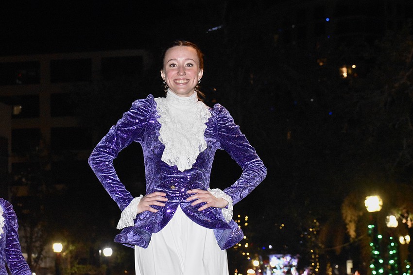 Tasman Henry, a senior with Sailor Circus Academy, was a stilt walker in the parade.