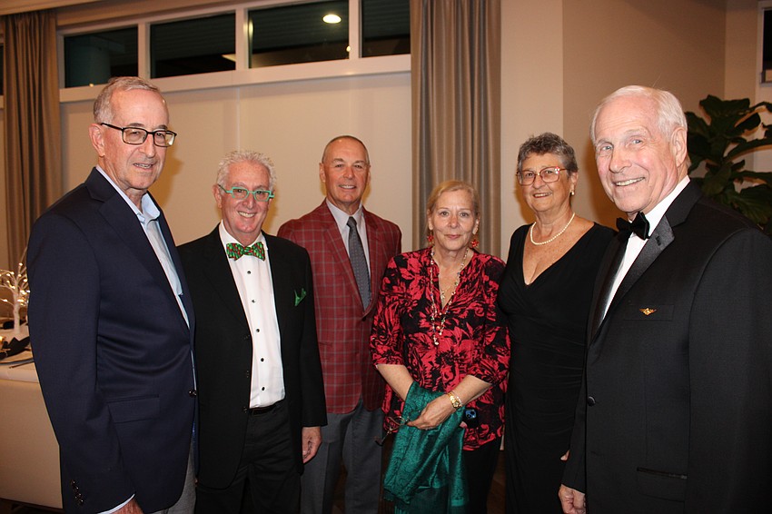 River Club HOA Board Members Larry Levin, Gary Fischman, Lee Diercks, Sue Johnson, Carolyn Rowland, and John Drake all enjoyed a special night with their neighbors at the Rockin' Reindeer Ball.