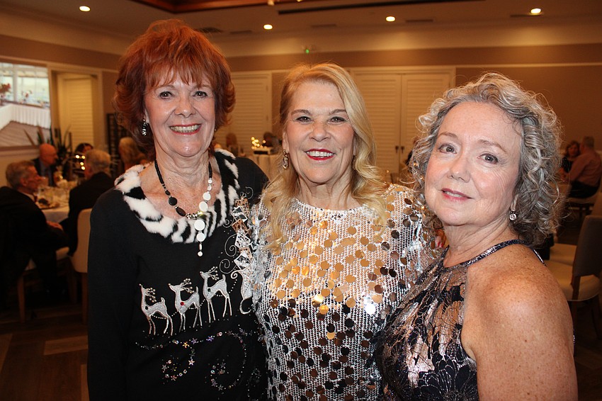 Ruth Adcox, Maureen Rosin and Kathi Kohlmeyer worked on hand-making the decorations for the ball since last December.