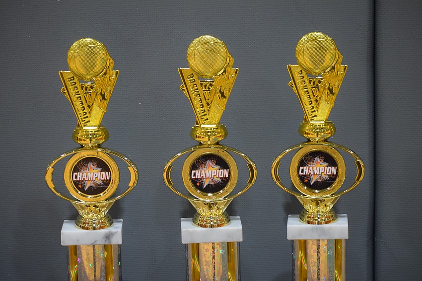 Winners of each age group (8-9, 10-11 and 12-13 years old) received trophies for their performance at the Lakewood Ranch-Sarasota Elks Hoop Shoot at Carlos E. Haile Middle School on Monday, Dec. 9.