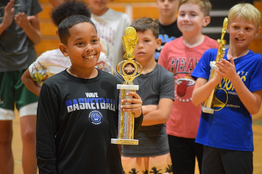 London Robinson won the boys 10-11 year-old group by making 20 of 25 free throws during the Lakewood Ranch-Sarasota Elks Hoop Shoot on Monday, Dec. 9 at Carlos E. Haile Middle School.