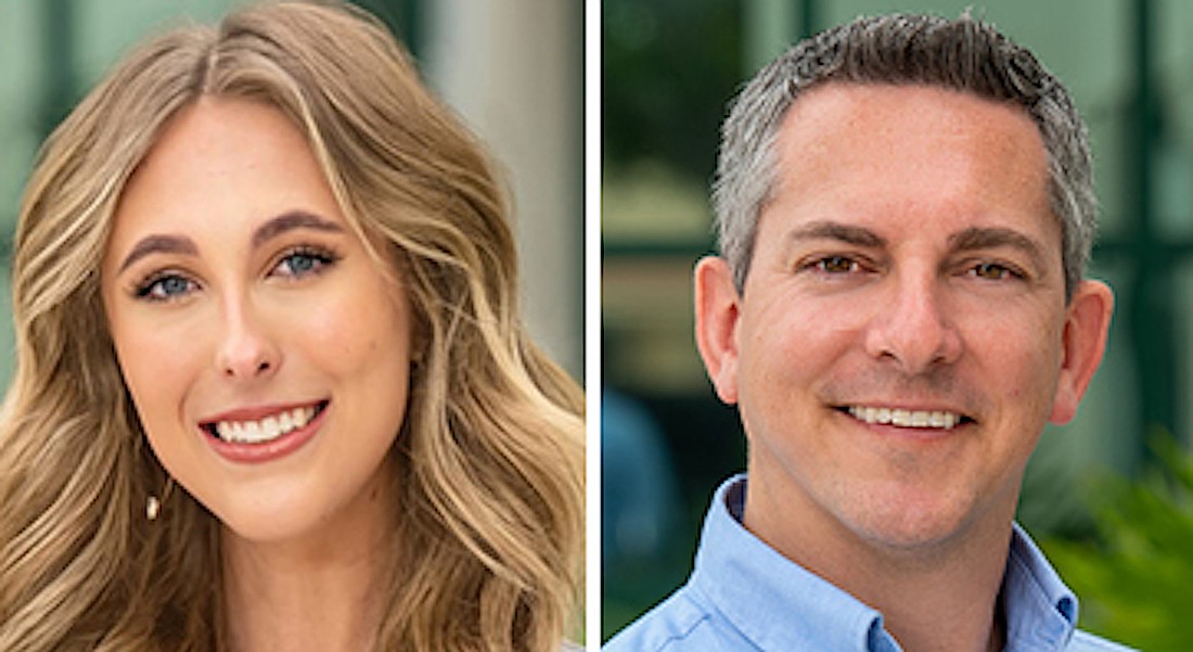 Hayley Nau and Kevin Golumbeck have earned promotions at the Greater Sarasota Chamber of Commerce.