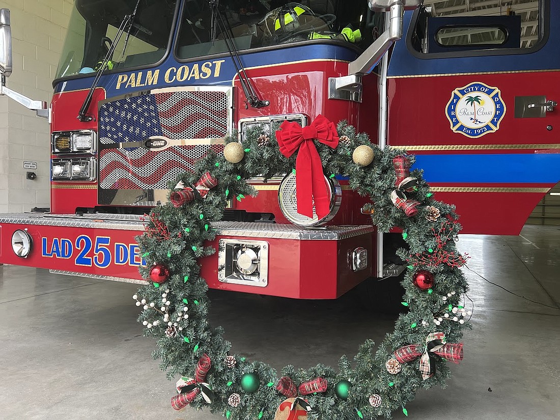 Palm Coast Fire Department has an annual fire prevention program called Project Green Wreath. Photo courtesy of Palm Coast Fire Department