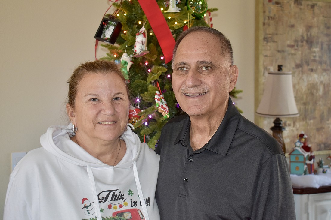 Laura and John Bourjaily are grateful to be celebrating Christmas together.