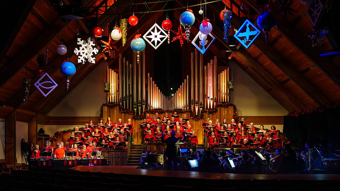 More than 100 people participated in the Community Choir for St. Luke's United Methodist Church's "Sounds of the Season" concert.