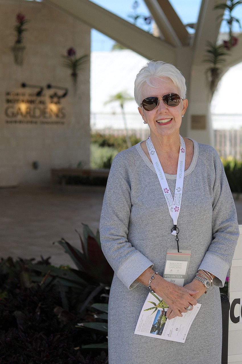 Joy Pollack volunteers at Marie Selby Botanical Gardens on Dec. 10.