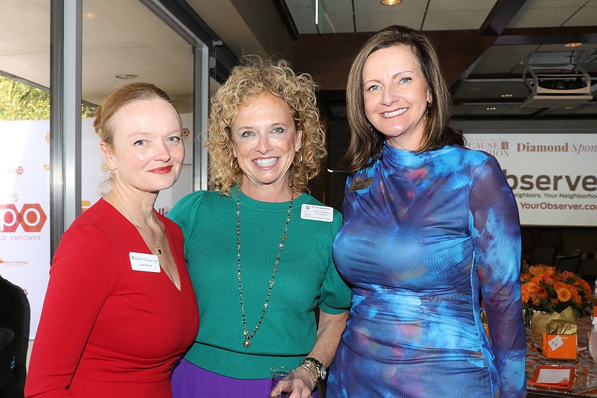 Always smiling and supporting are Susie Bowie, Anne LeBaron and Robyn Faucy.